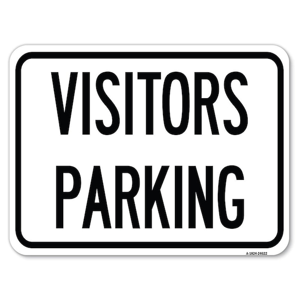 Signmission Parking Lot Sign Visitors Parking Heavy-Gauge Alum Rust Proof Parking Sign, 18" x 24", A-1824-24622 A-1824-24622 - main